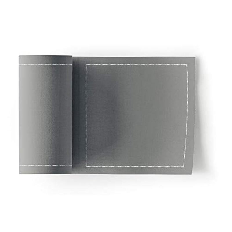 MY DRAP Cocktail Napkin, Washable and Reusable Cloth Napkins 4.5x4.5 in (100 Napkins, Grey) - Image 1